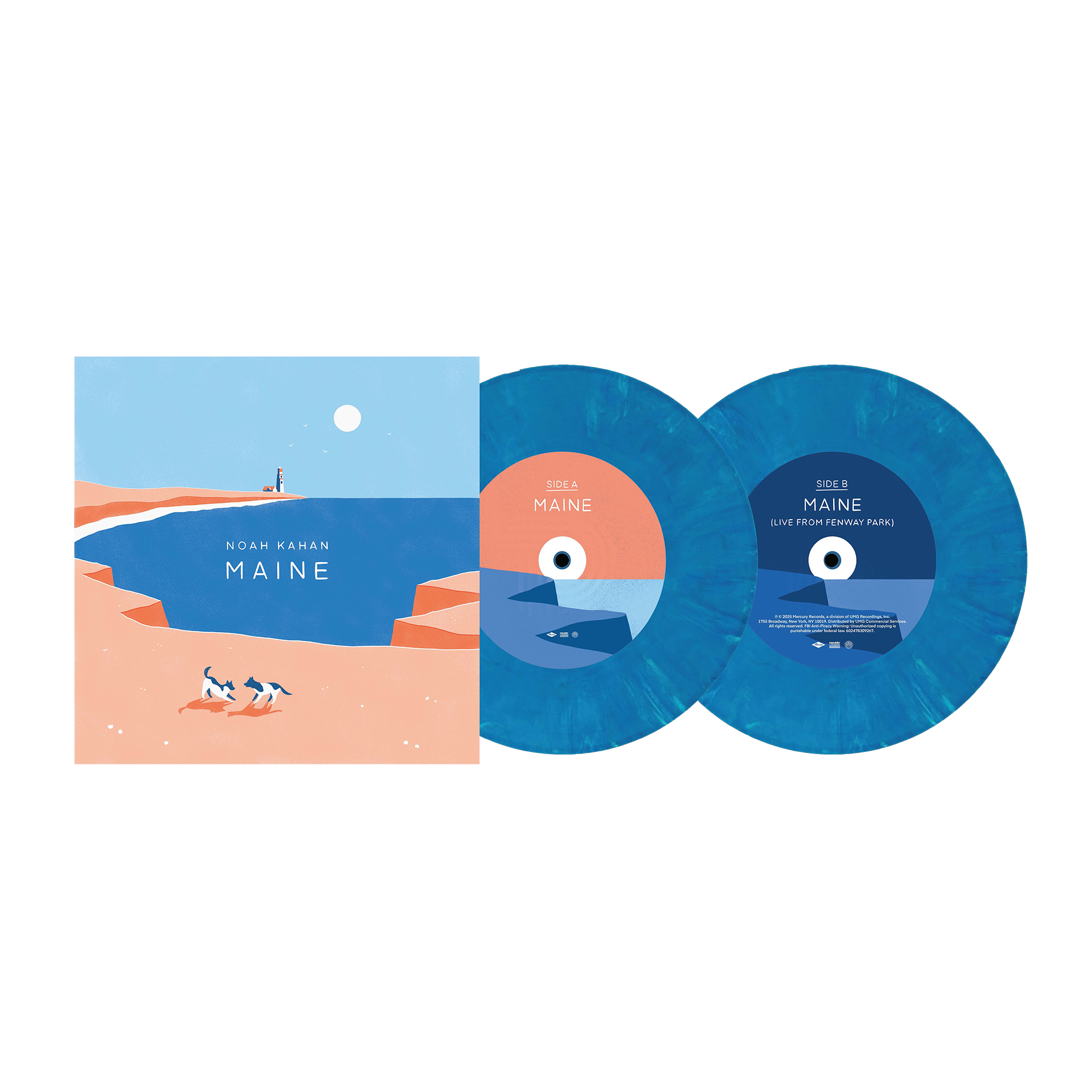 Noah Kahan - Maine 7" Limited Edition Sea Glass Blue Eco-Mix Vinyl (Store Exclusive)