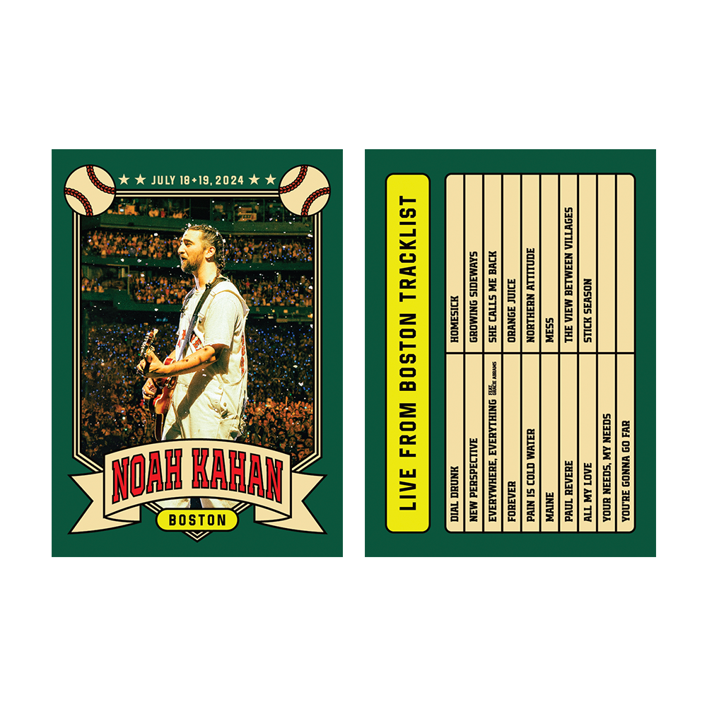 Noah Kahan - Live From Fenway Baseball Card Pack